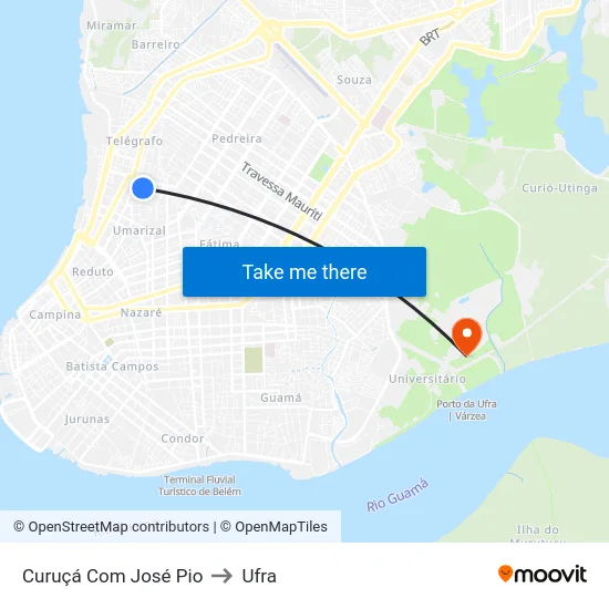 Curuçá Com José Pio to Ufra map