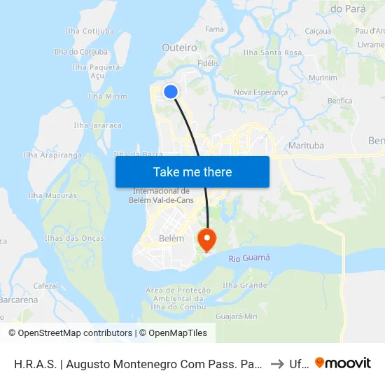 H.R.A.S. | Augusto Montenegro Com Pass. Passarela to Ufra map