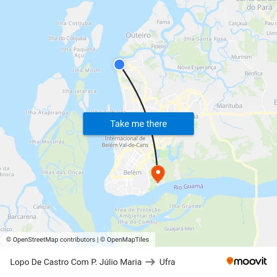 Lopo De Castro Com P. Júlio Maria to Ufra map