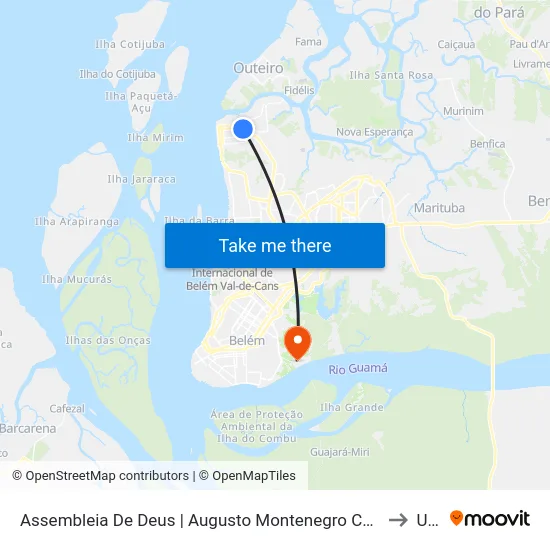 Assembleia De Deus | Augusto Montenegro Com 8 De Maio to Ufra map