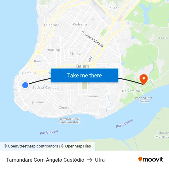 Tamandaré Com Ângelo Custódio to Ufra map