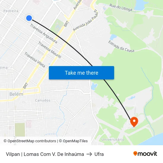 Vilpan | Lomas Com V. De Inhaúma to Ufra map