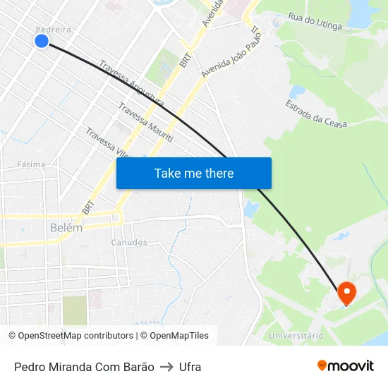 Pedro Miranda Com Barão to Ufra map