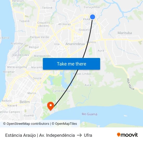 Estância Araújo | Av. Independência to Ufra map
