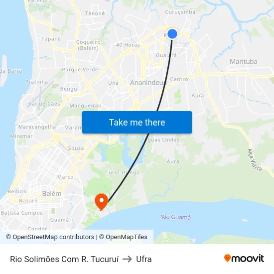 Rio Solimões Com R. Tucuruí to Ufra map