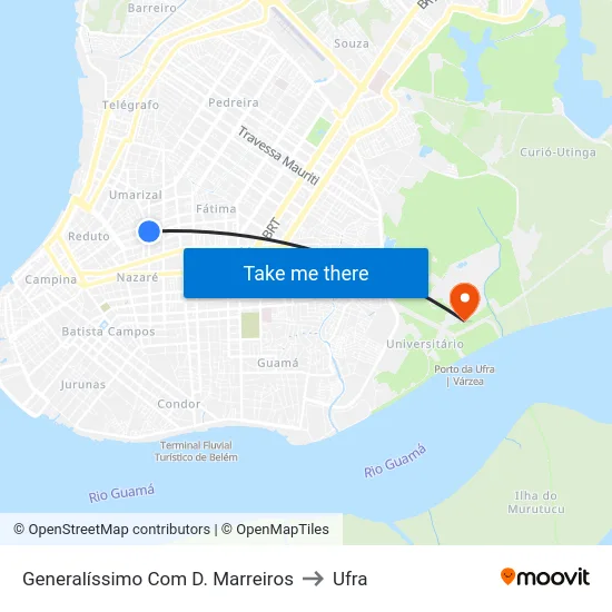Generalíssimo Com D. Marreiros to Ufra map