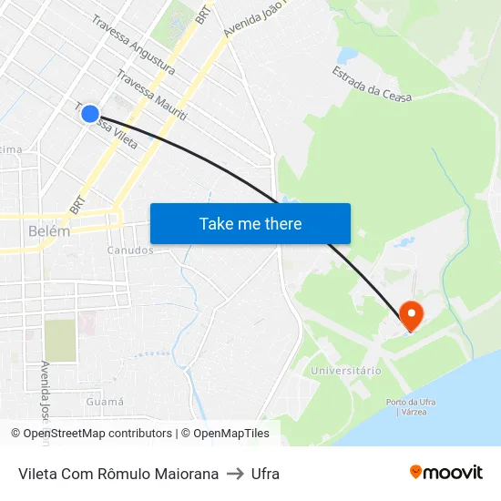 Vileta Com Rômulo Maiorana to Ufra map