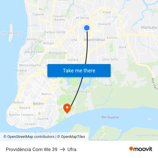 Providência Com We 39 to Ufra map