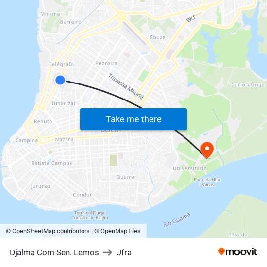 Djalma Com Sen. Lemos to Ufra map