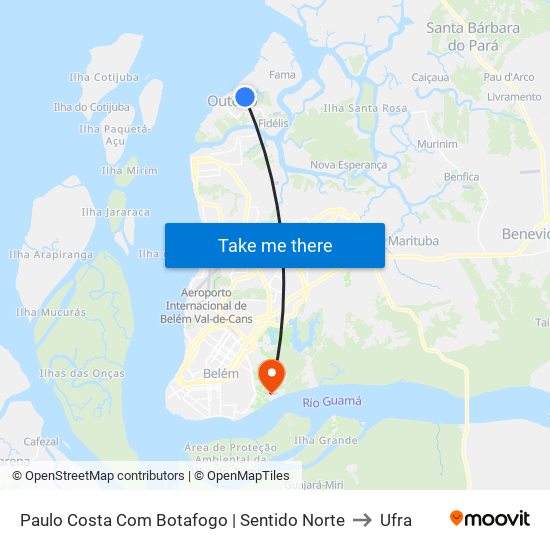 Paulo Costa Com Botafogo | Sentido Norte to Ufra map