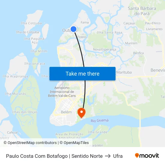 Paulo Costa Com Botafogo | Sentido Norte to Ufra map