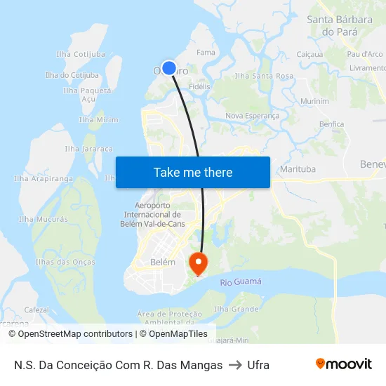 N.S. Da Conceição Com R. Das Mangas to Ufra map