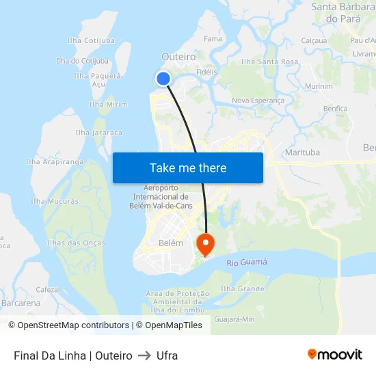 Final Da Linha | Outeiro to Ufra map