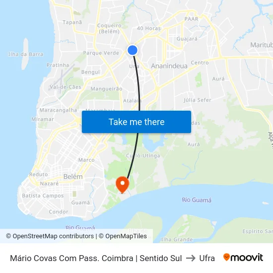 Mário Covas Com Pass. Coimbra | Sentido Sul to Ufra map
