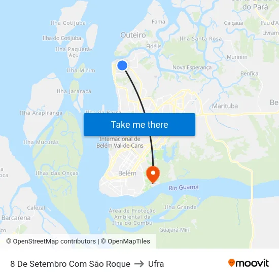 8 De Setembro Com São Roque to Ufra map