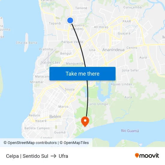 Celpa | Sentido Sul to Ufra map
