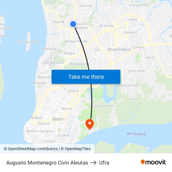 Augusto Montenegro Com Aleutas to Ufra map
