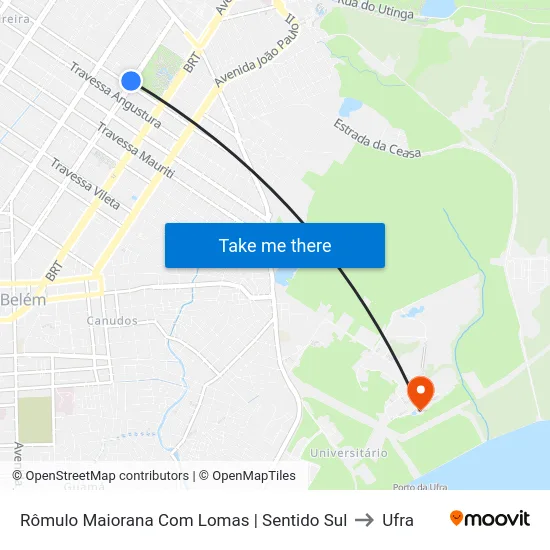 Rômulo Maiorana Com Lomas | Sentido Sul to Ufra map