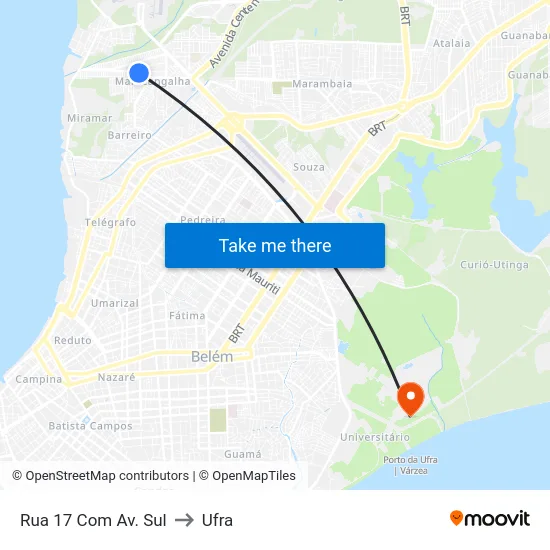 Rua 17 Com Av. Sul to Ufra map