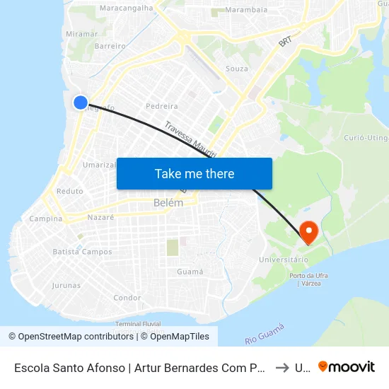 Escola Santo Afonso | Artur Bernardes Com Pass. Das Flores to Ufra map