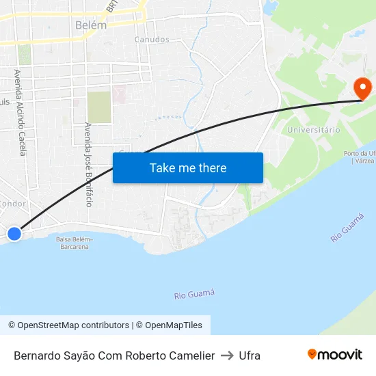 Bernardo Sayão Com Roberto Camelier to Ufra map
