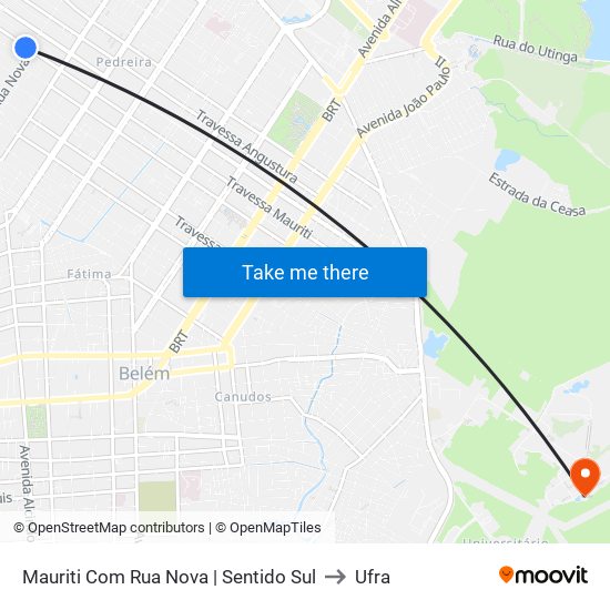 Mauriti Com Rua Nova | Sentido Sul to Ufra map