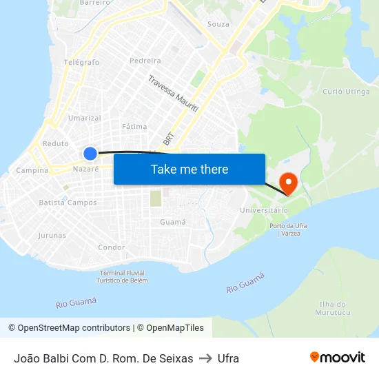 João Balbi Com D. Rom. De Seixas to Ufra map