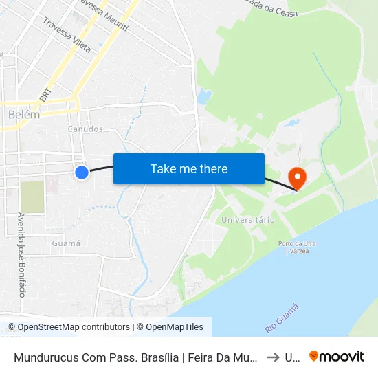 Mundurucus Com Pass. Brasília | Feira Da Mundurucus to Ufra map