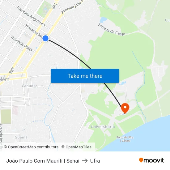João Paulo Com Mauriti | Senai to Ufra map