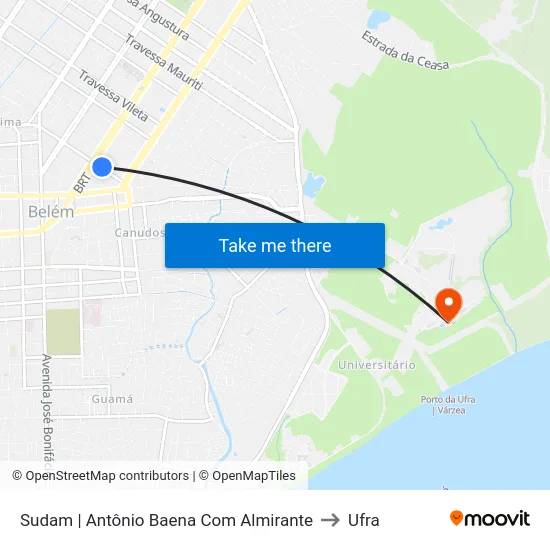 Sudam | Antônio Baena Com Almirante to Ufra map