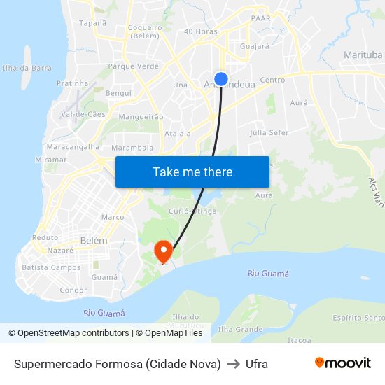 Supermercado Formosa (Cidade Nova) to Ufra map