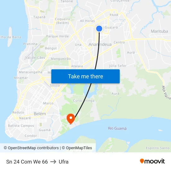 Sn 24 Com We 66 to Ufra map