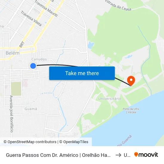 Guerra Passos Com Dr. Américo | Orelhão Hamburgueria to Ufra map