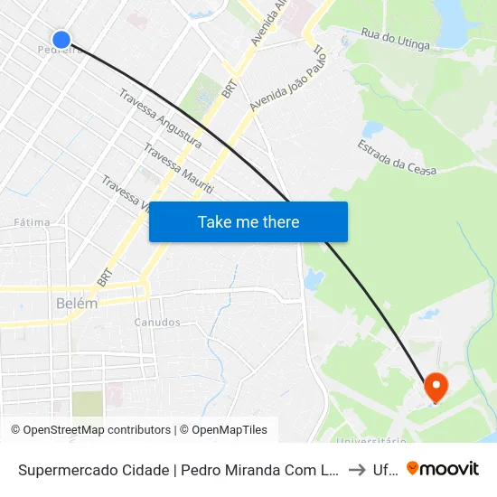 Supermercado Cidade | Pedro Miranda Com Lomas to Ufra map