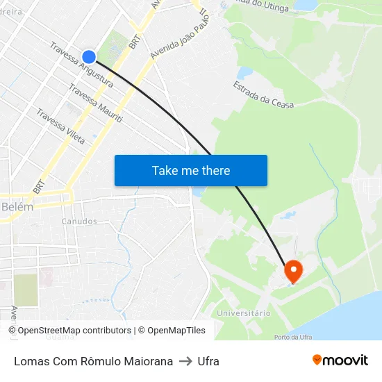 Lomas Com Rômulo Maiorana to Ufra map