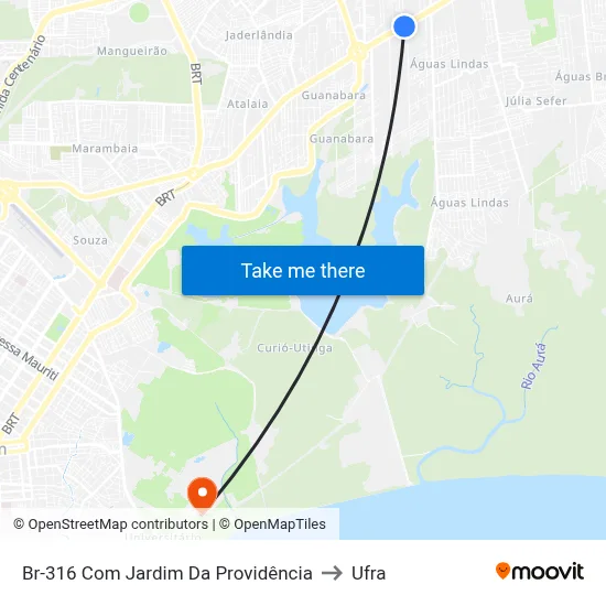 Br-316 Com Jardim Da Providência to Ufra map