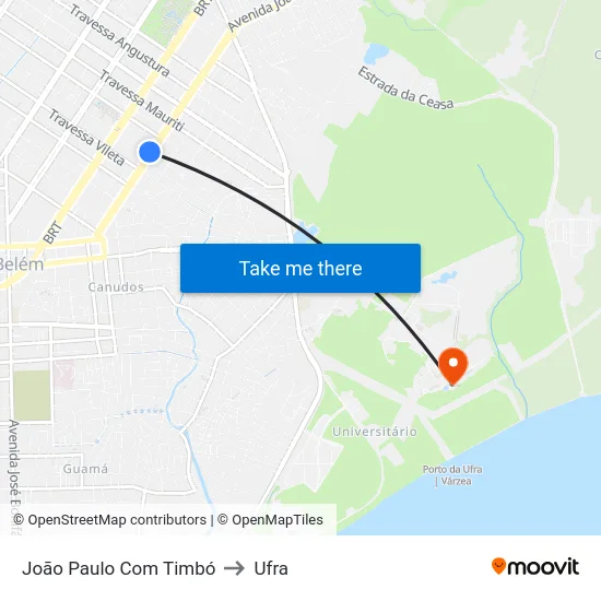 João Paulo Com Timbó to Ufra map