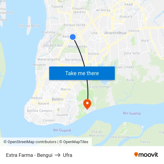 Extra Farma - Bengui to Ufra map