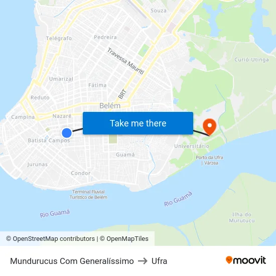 Mundurucus Com Generalíssimo to Ufra map