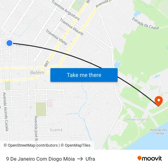 9 De Janeiro Com Diogo Móia to Ufra map