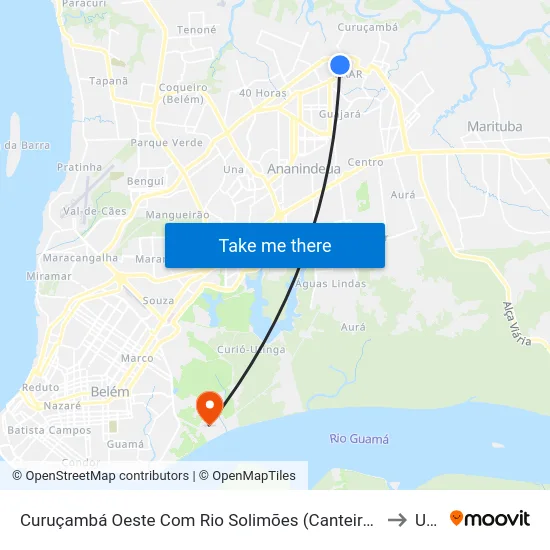 Curuçambá Oeste Com Rio Solimões (Canteiro Do Paar) to Ufra map