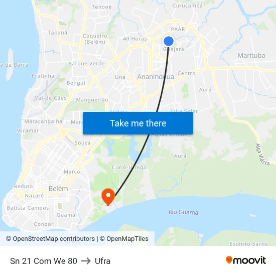 Sn 21 Com We 80 to Ufra map