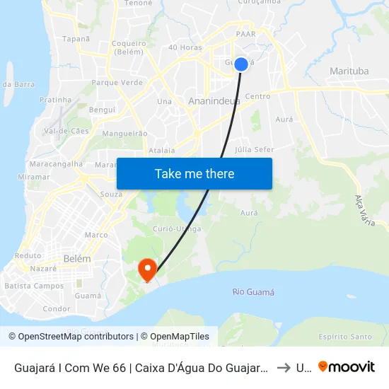 Guajará I Com We 66 | Caixa D'Água Do Guajará | Colégio Sistema to Ufra map