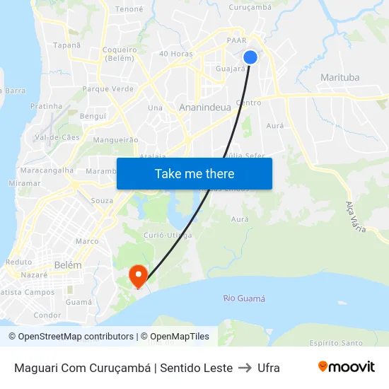 Maguari Com Curuçambá | Sentido Leste to Ufra map