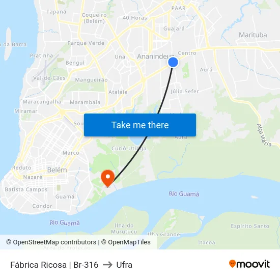 Fábrica Ricosa | Br-316 to Ufra map