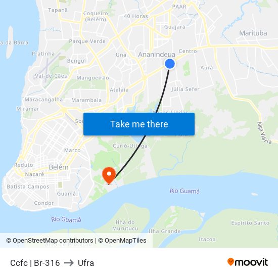 Ccfc | Br-316 to Ufra map