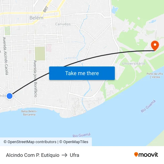 Alcindo Com P. Eutíquio to Ufra map