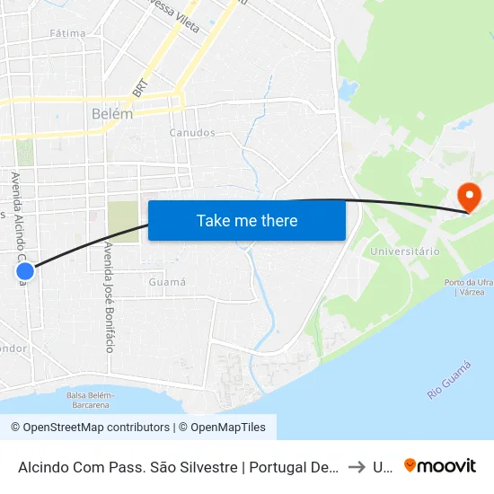 Alcindo Com Pass. São Silvestre | Portugal Descartáveis to Ufra map