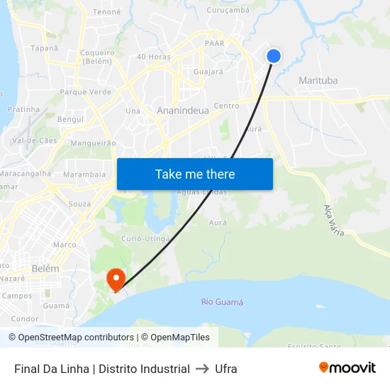 Final Da Linha | Distrito Industrial to Ufra map