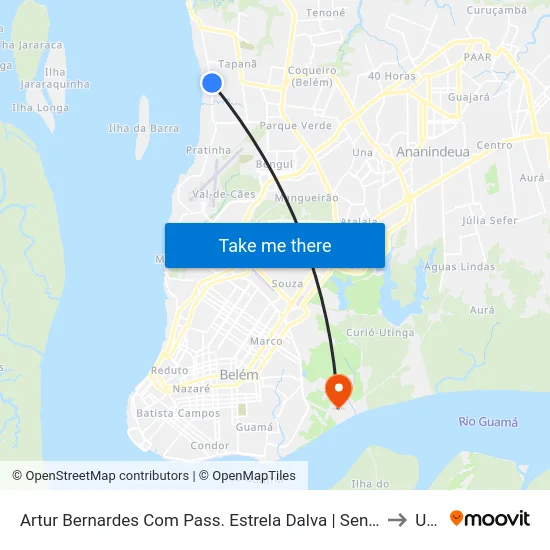Artur Bernardes Com Pass. Estrela Dalva | Sentido Norte to Ufra map